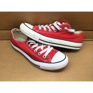 Converse All Star Red & White Canvas Skate Shoes Men 5 or Women 7